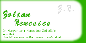 zoltan nemcsics business card